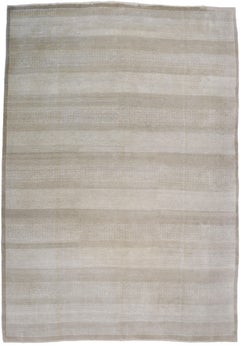 Orley Shabahang "Rain" Tapis persan contemporain en laine, taupe et crème, 9' x 12'.