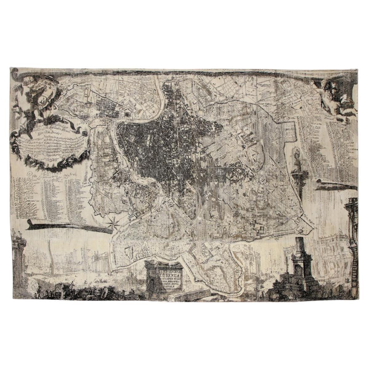 Moderner persischer Teppich „Rome“ aus handgeknüpfter, weißer und schwarzer Wolle, 12' x 18' im Angebot