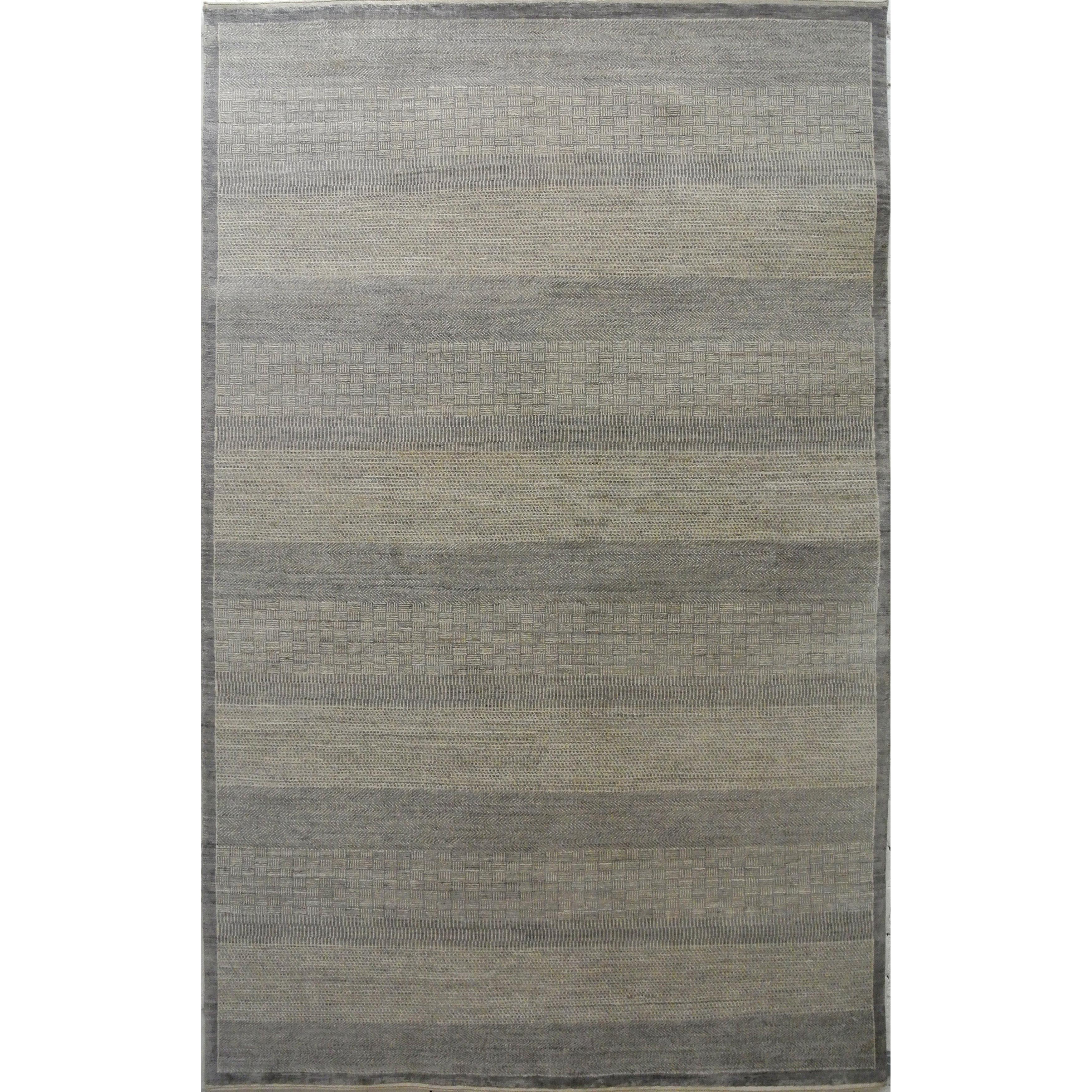 Contemporary Wool Persian Rug, Gray and Cream, Orley Shabahang, 5' x 7' For Sale