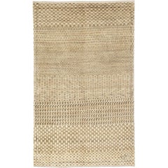 Orley Shabahang "Rain" Contemporary Persian Rug, Brown and Cream, 2' x 4'