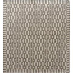 Orley Shabahang "Windows" Wool Persian Carpet, Gray and Cream, 3' x 4'