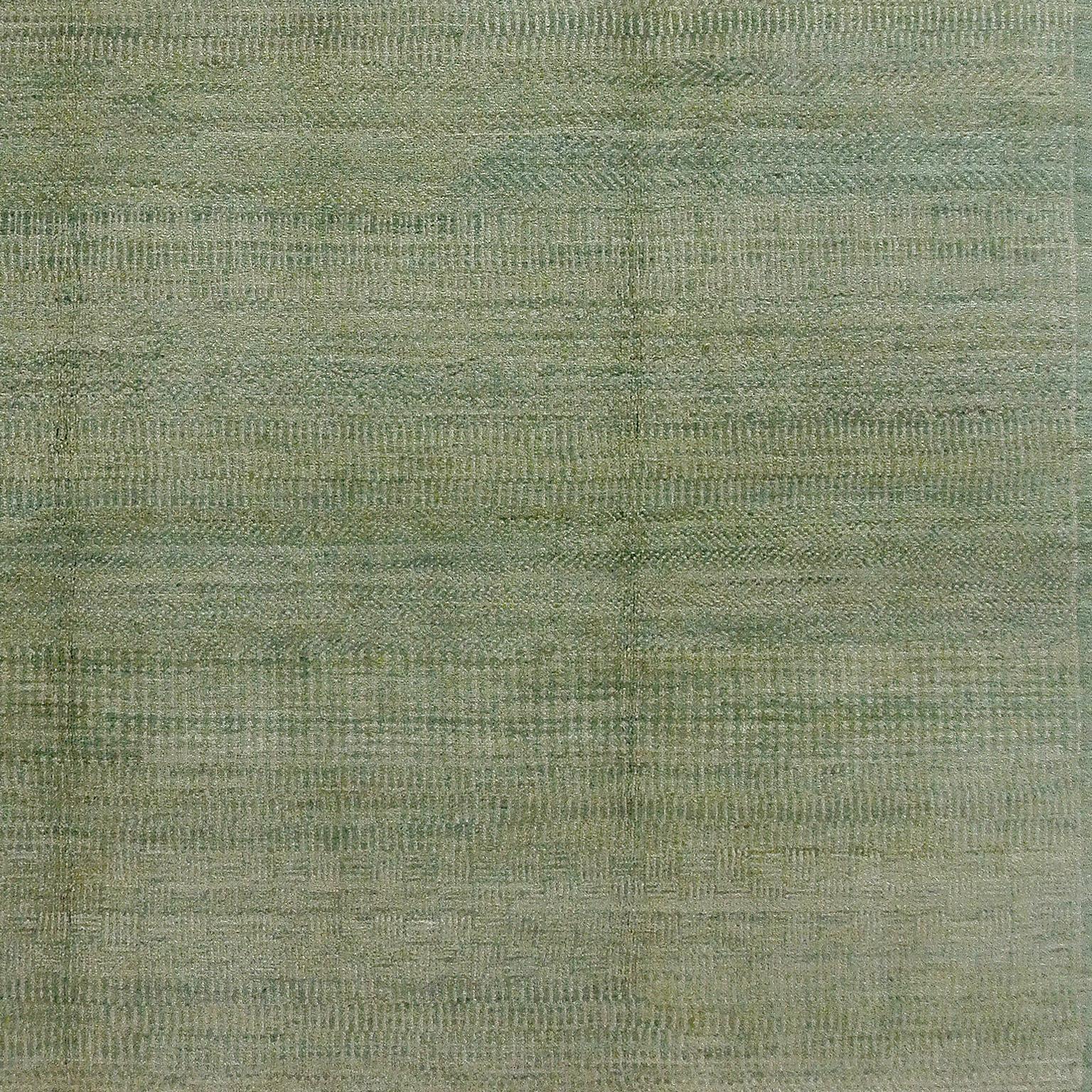 Orley Shabahang Modern Wool Persian Rug, Blue and Green, 5' x 7' In New Condition For Sale In New York, NY