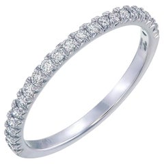 Orloff of Denmark, 0.24 ct Half-Band Diamond Ring in 18 Karat White Gold