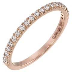 Orloff de Dinamarca, Anillo de diamantes de media banda de 0,24 ct en oro rosa de 18 quilates