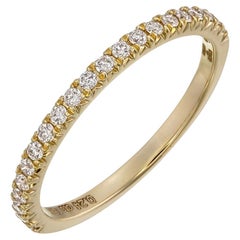 Orloff of Denmark, 0.24 ct Half-Band Diamond Ring in 18 Karat Yellow Gold