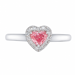 Orloff of Denmark - 0.34ct Fancy Pink Lab-Grown Diamond Heart Ring - 18K Gold