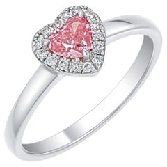 Orloff of Denmark - 0.34ct Fancy Pink Lab-Grown Diamond Heart Ring - 18K Gold