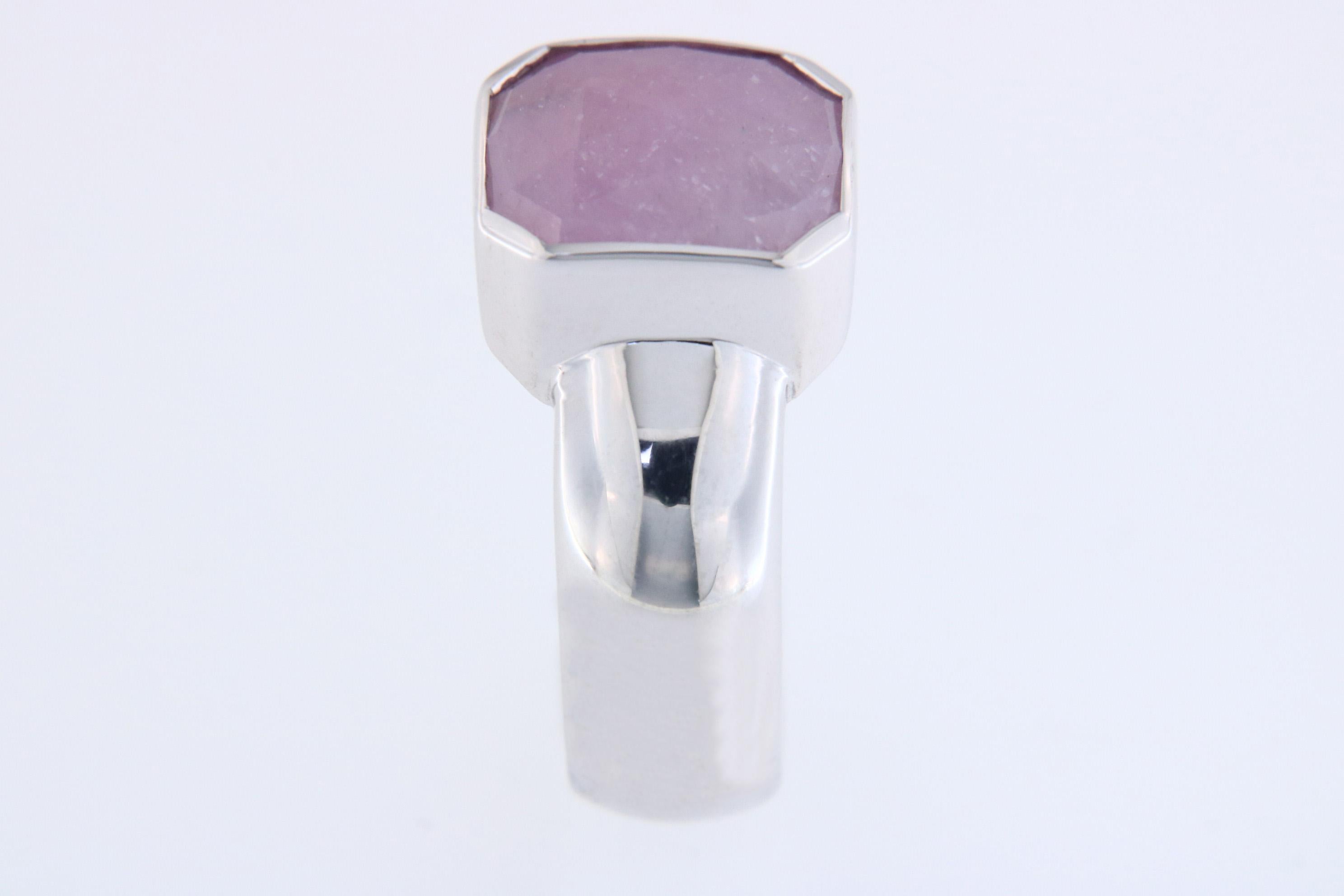 Contemporary Orloff of Denmark, 12 ct Pink Sapphire Ring in 925 Sterling Silver For Sale