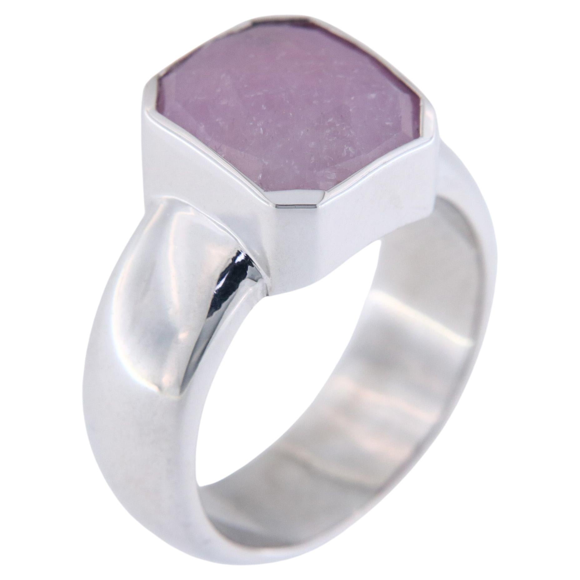 Orloff of Denmark, 12 ct Pink Sapphire Ring in 925 Sterling Silver For Sale