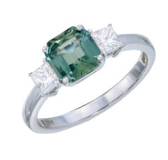 Orloff of Denmark, 1.32 Carat Basalt Sapphire Diamond Ring set in 14K White Gold