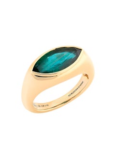Orloff of Denmark - 14K Gold - Brazilian Emerald Sculpture Ring