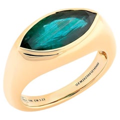 Orloff of Denmark - 14K Gold - Brazilian Emerald Sculpture Ring