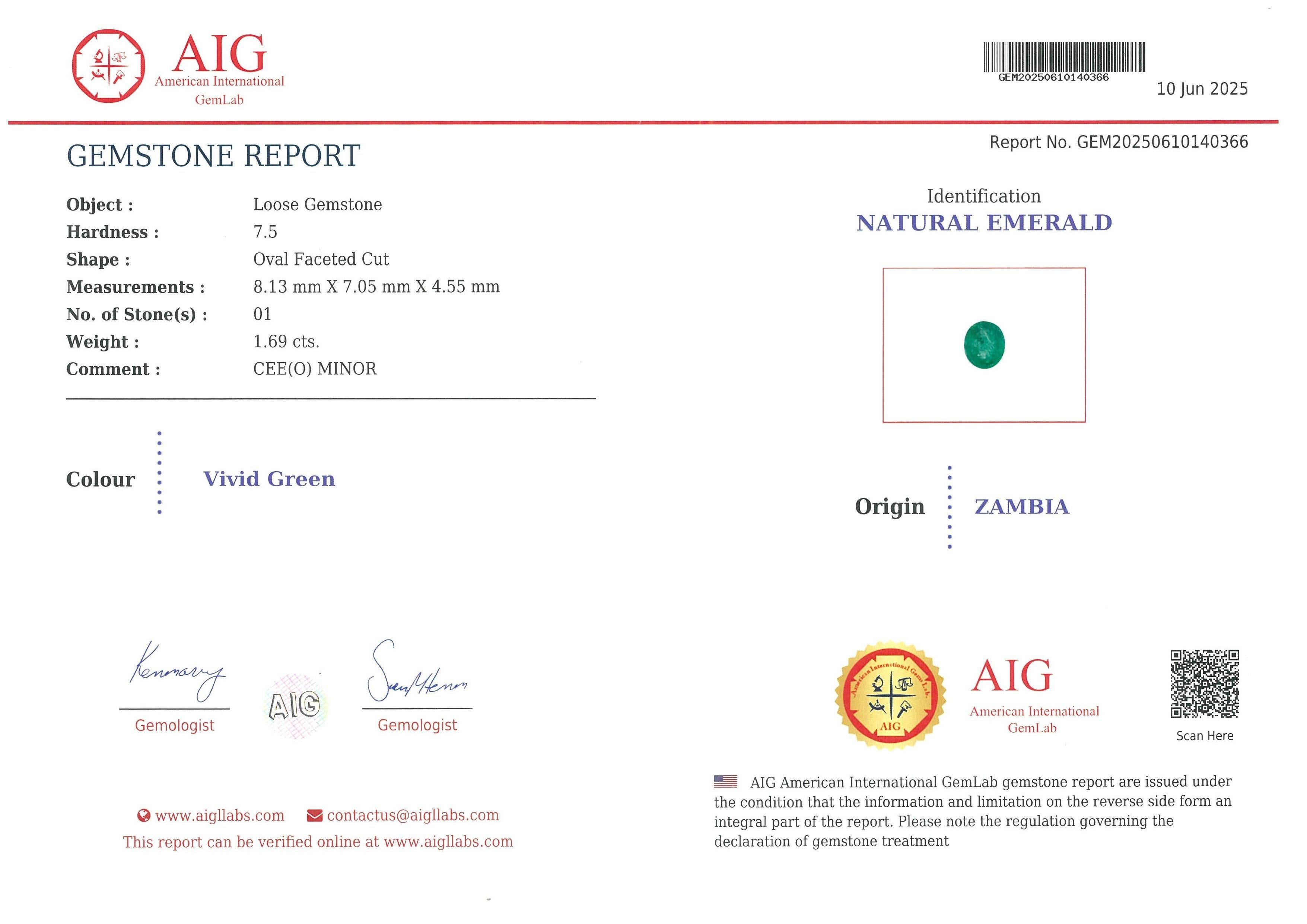 Women's Orloff of Denmark - 14K White and Yellow Gold Zambian Emerald Diamond Halo Ring For Sale