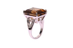 Orloff of Denmark, 22.25 carat Dark Citrine Ring in 925 Sterling Silver