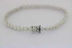 Orloff of Denmark, 3 Carat Diamond Tennis Bracelet in 18 Karat White Gold