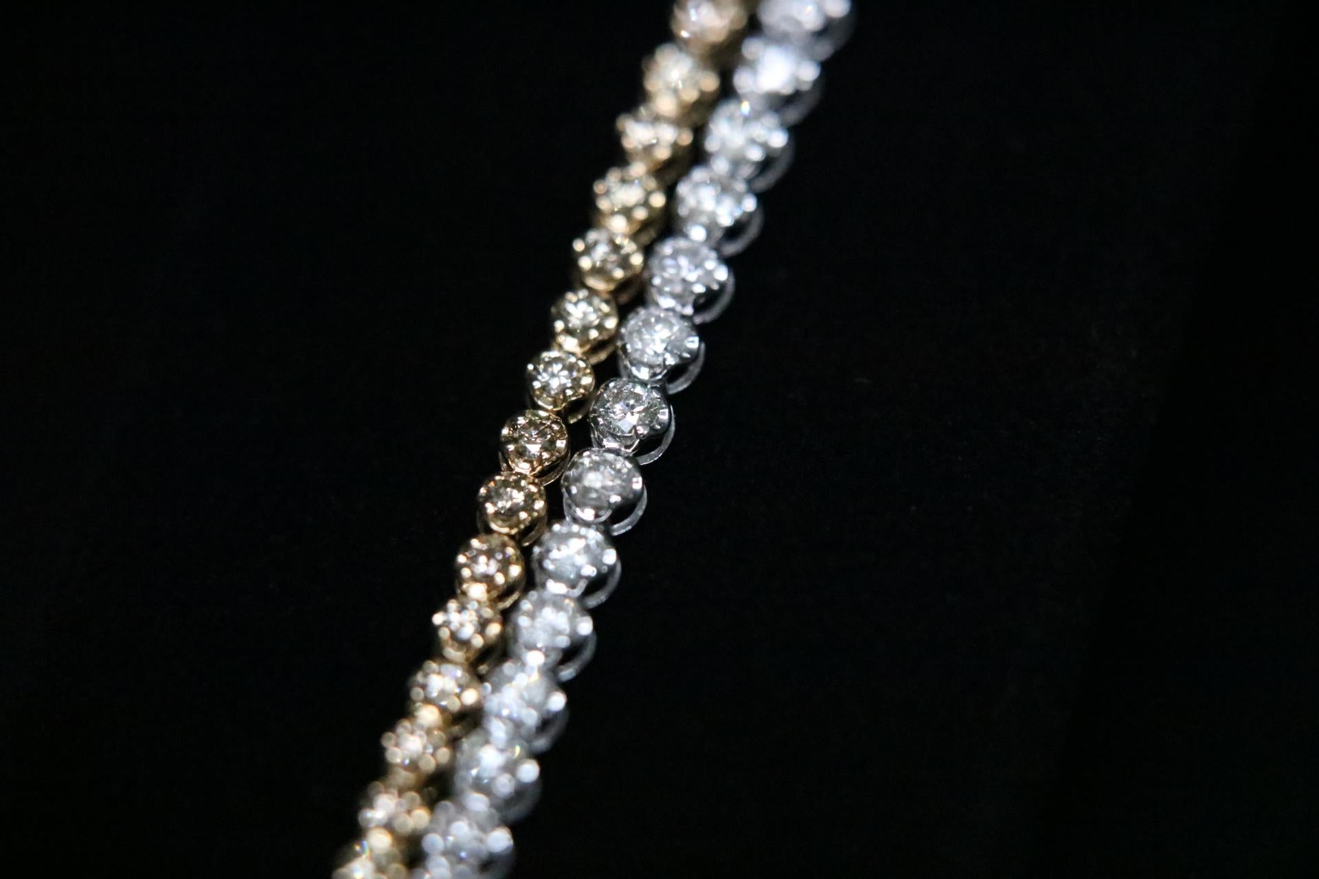 Orloff of Denmark, 3 Carat Diamond Tennis Bracelet in 18 Karat White Gold For Sale 2