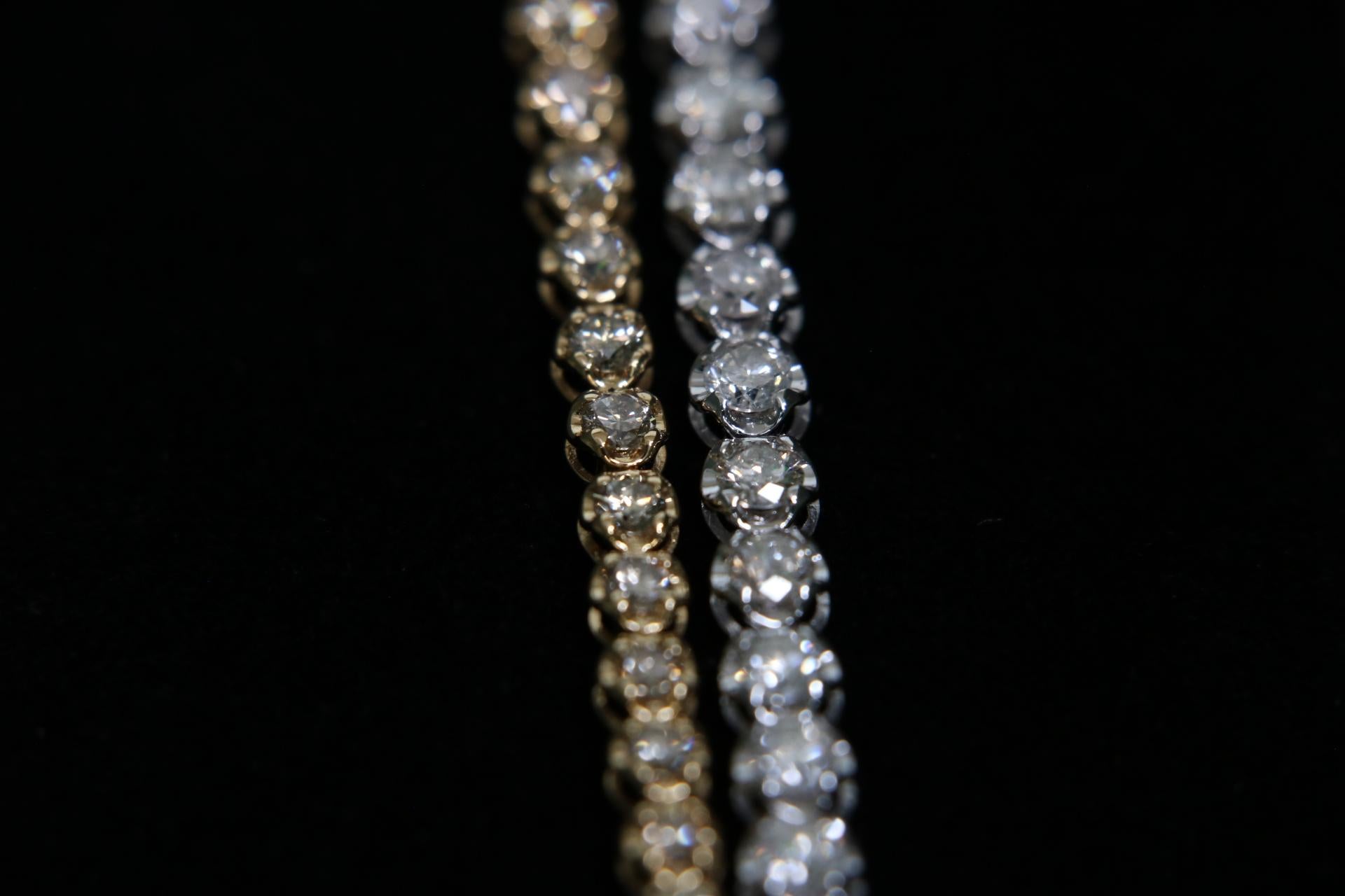 Orloff of Denmark, 3 Carat Diamond Tennis Bracelet in 18 Karat White Gold For Sale 3