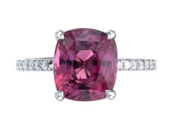 Orloff of Denmark, 4.32 Carat, Mahenge Spinel Diamond Engagement Ring