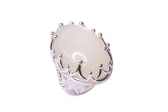 Orloff of Denmark, 44 carat Moonstone Ring in 925 Sterling Silver