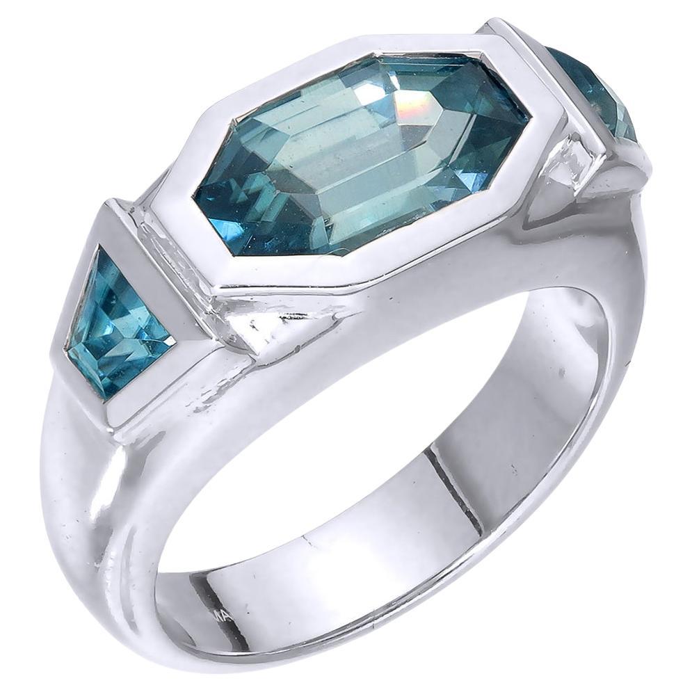 AS Sterling Denmark, Bague cocktail en zircon naturel de 5,24 ct en argent 925