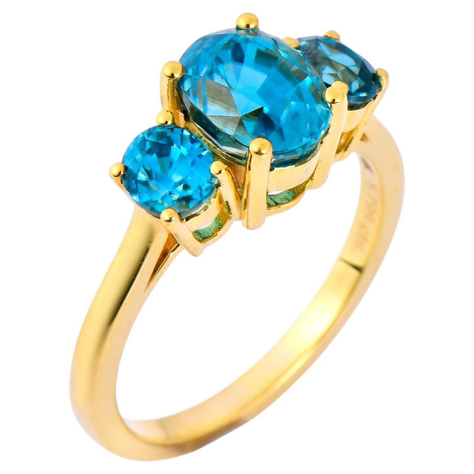 Orloff of Denmark, 1 ct Blue Sapphire Diamond Silver Ring For Sale at ...