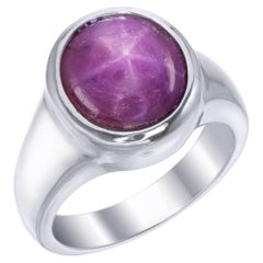 Orloff of Denmark, 8.76 Carat Star Ruby Sterling Silver Ring