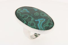 Orloff aus Dänemark, 99 Karat Azurit-Malachit-Ring aus 925 Sterlingsilber