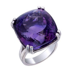 Orloff of Denmark Amethyst 76.25 carat One of a kind silverring  Handmade