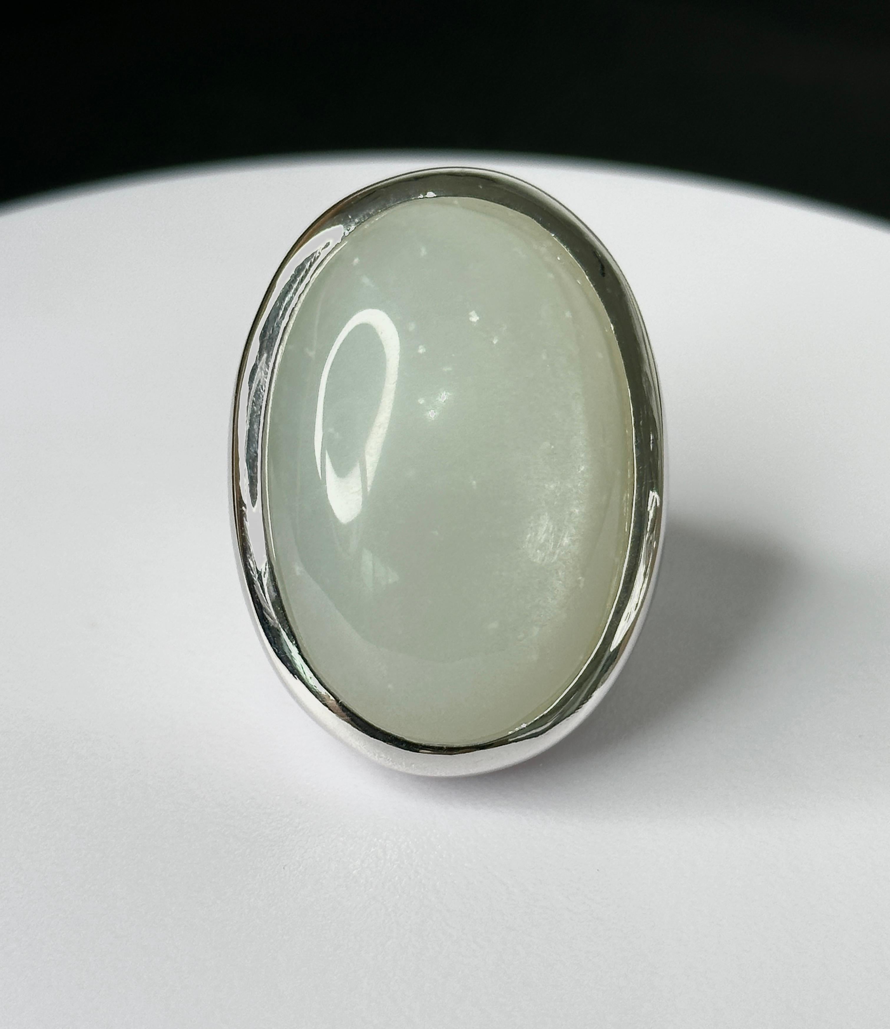 Contemporary Orloff of Denmark, Extravagant 83 carat Moonstone Sterling Silver Ring 