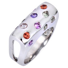 AS Sterling Denmark, Bague en argent 925 avec saphir fantaisie