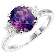 Orloff of Denmark - 'Purple Nebula' - Platinum Fuchsia Ruby Diamond Ring