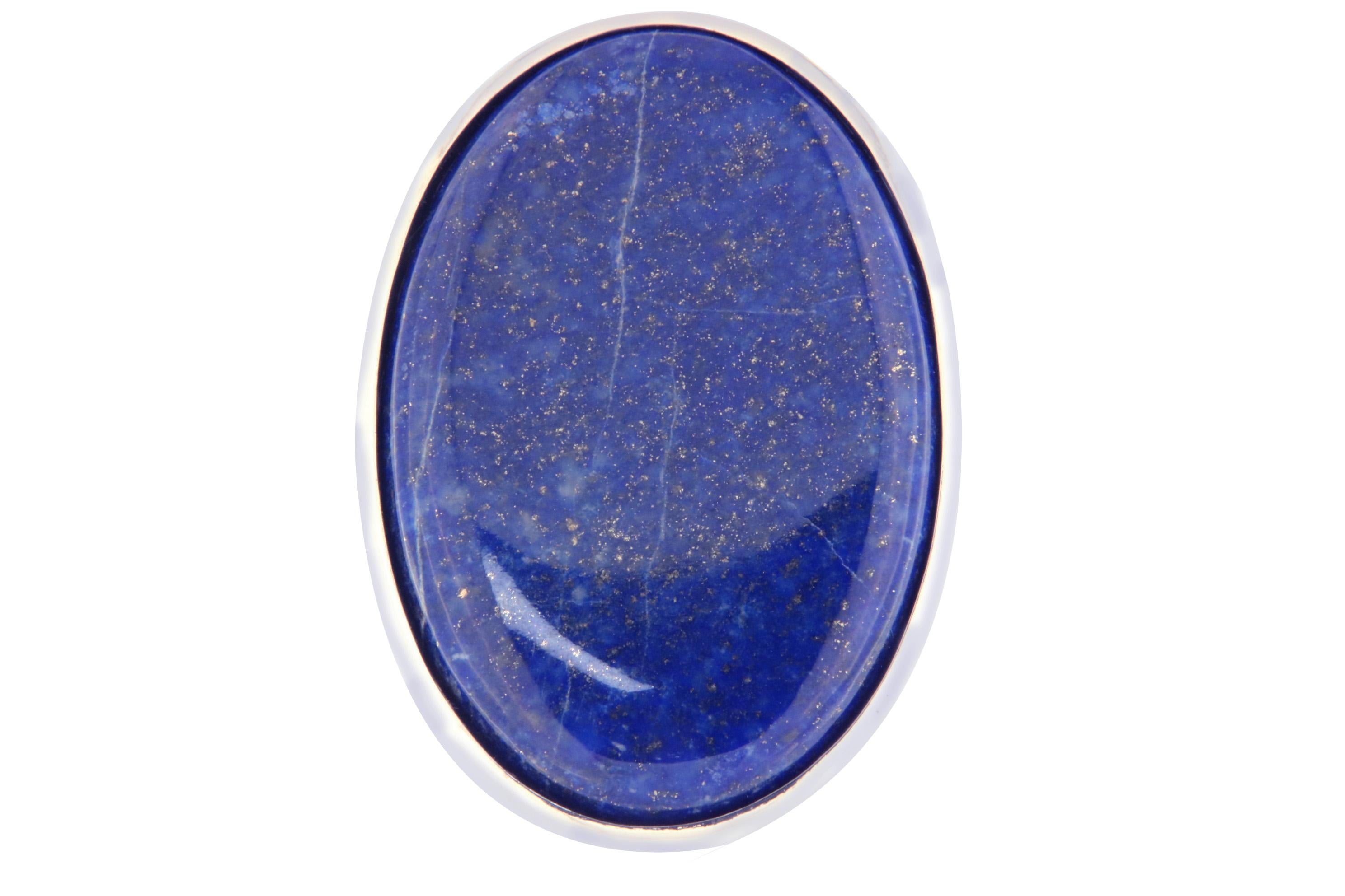Orloff of Denmark, Gorgeous 78 carat Lapis Lazuli Ring in 925 Sterling Silver In New Condition For Sale In Hua Hin, TH