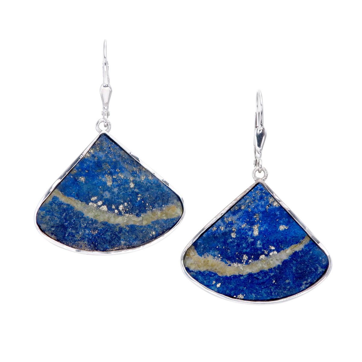 Handmade Orloff of Denmark; 61 carat Lapis Lazuli Sterling Silver Earrings 

From our latest collection based solely on the beautiful Lapis Lazuli.
Introducing our exquisite Lapis Lazuli Sterling Silver Earrings, a celestial masterpiece that