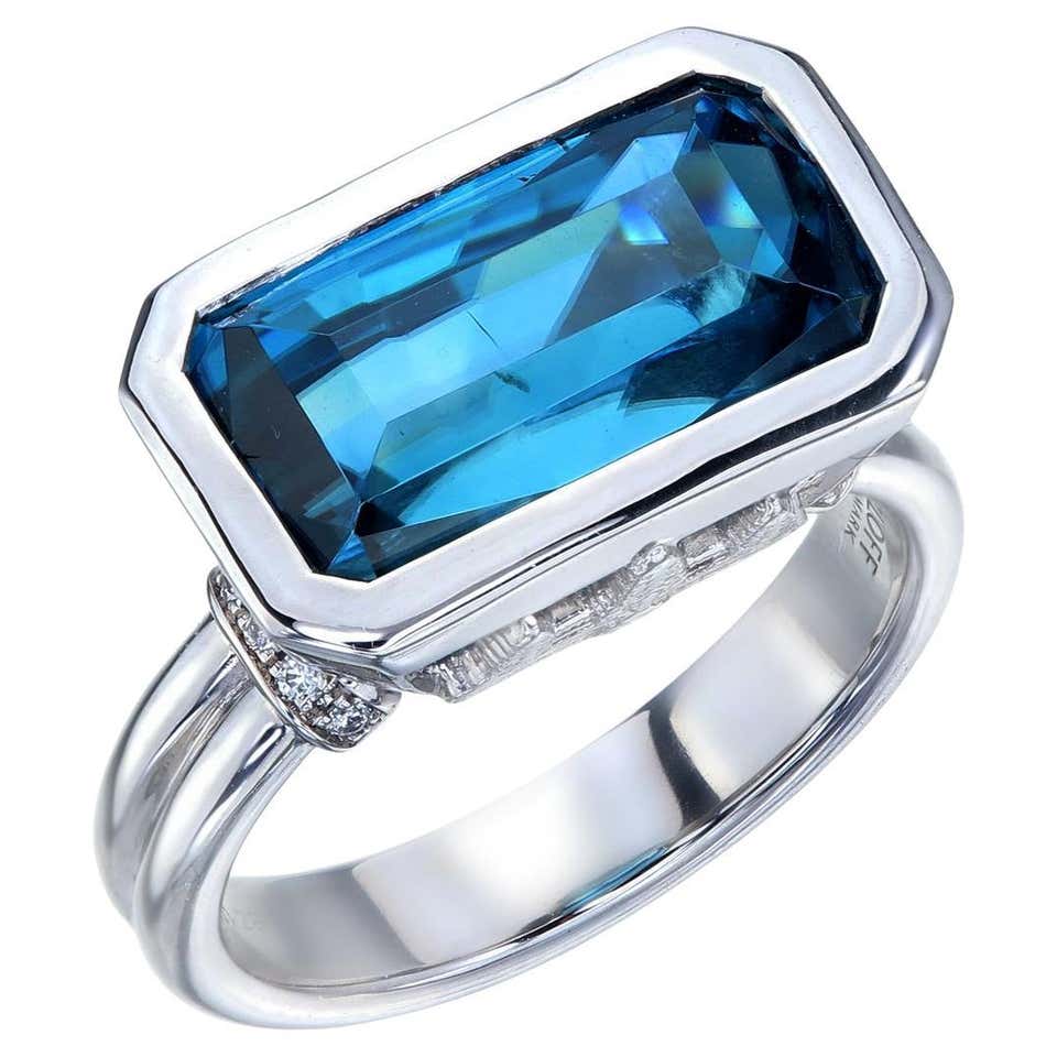 Antique Zircon Rings - 444 For Sale at 1stDibs | blue zircon ring ...