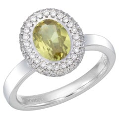 Orloff of Denmark Natural Untreated Yellow Sapphire & Diamond Ring