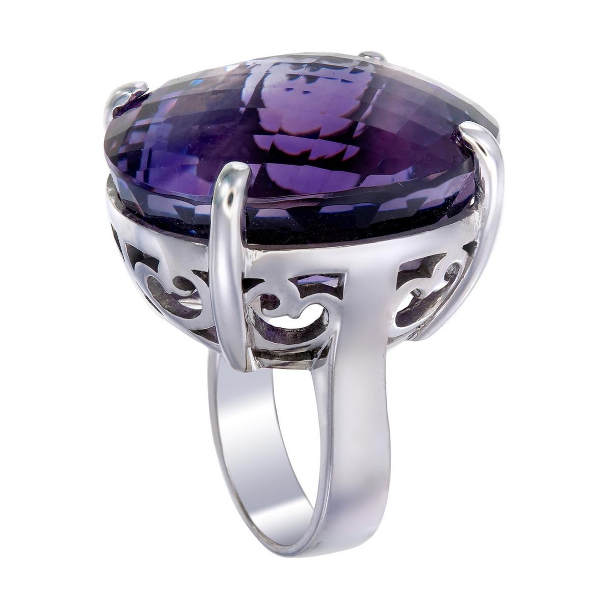Orloff of Denmark One-of-a-Kind Amethyst Sterling Silver Ring

Description:
A singular expression of Scandinavian-inspired craftsmanship, this remarkable ring by Orloff of Denmark is entirely hand-made from start to finish. The design was
