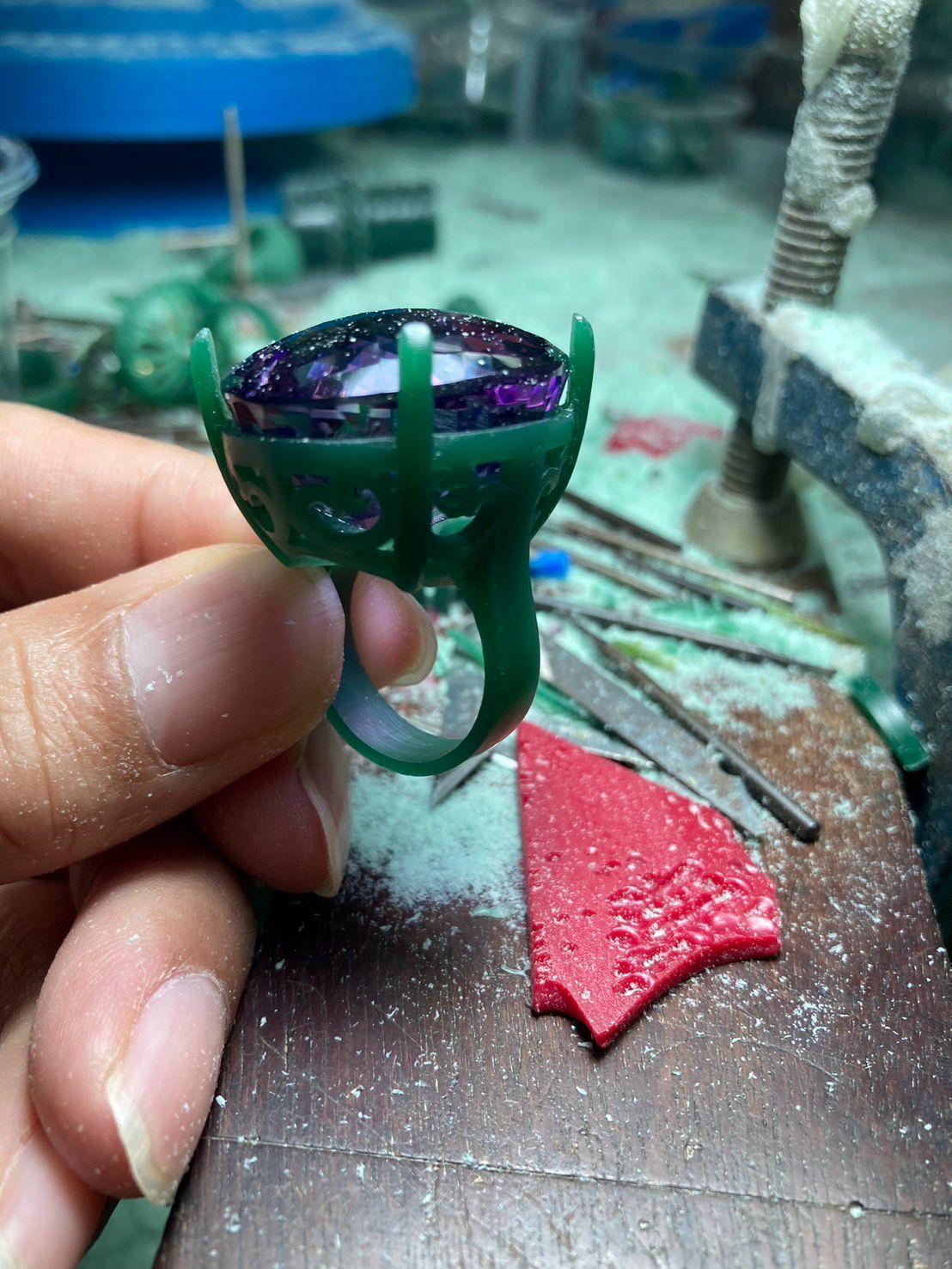 Contemporary Orloff of Denmark one of a kind Amethyst silver ring Handmade For Sale