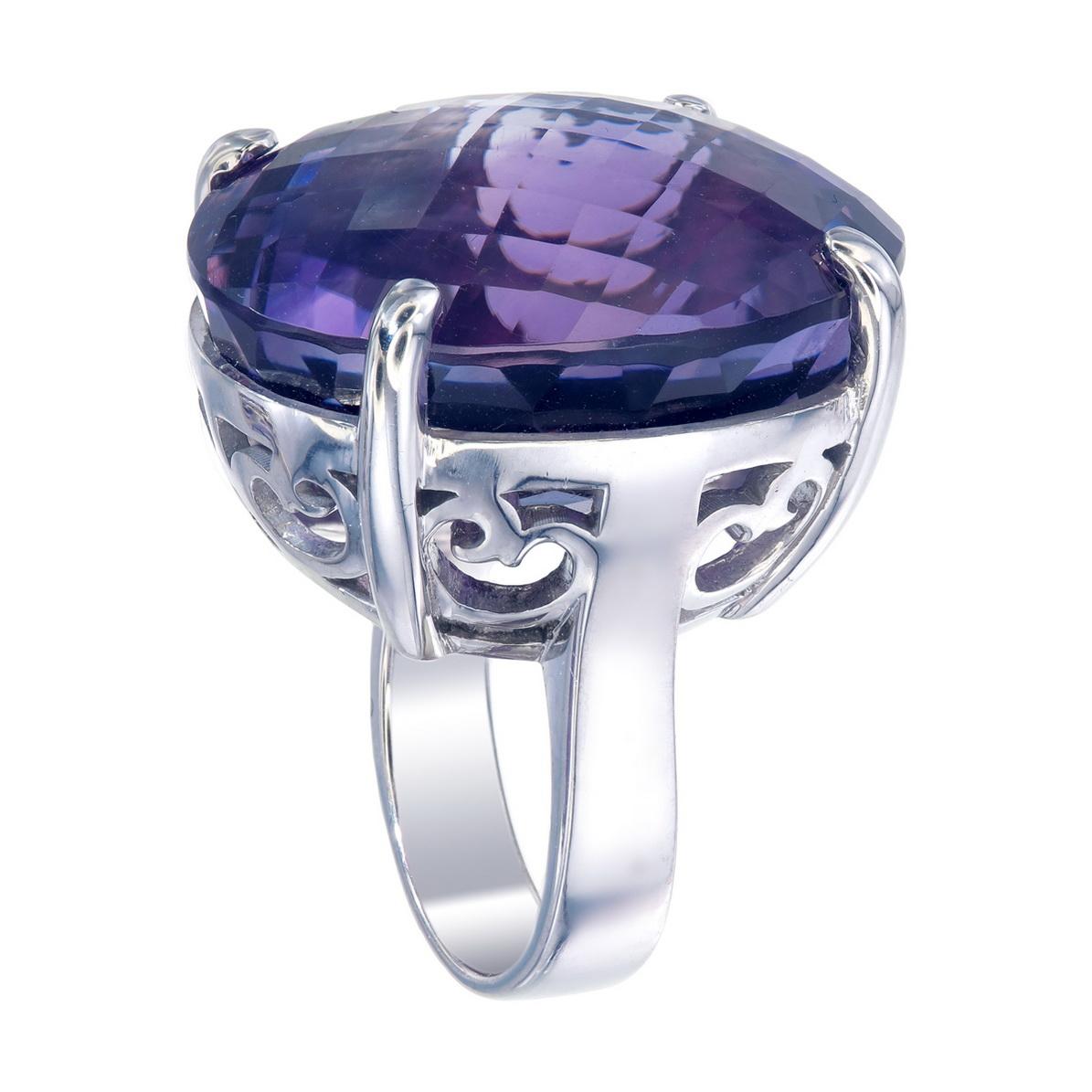 Orloff of Denmark one of a kind Amethyst silver ring Handmade For Sale 1