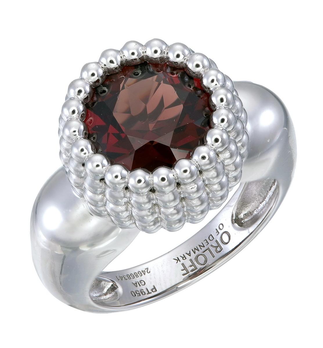 Orloff of Denmark Sculpture Ring 'Raspberry' Gia Cert 3.51 Carat Red Spinel In New Condition In Hua Hin, TH