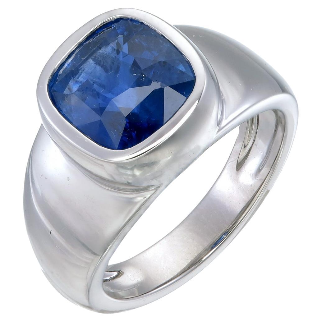 NATUREL RARE CERTIFIÉ 6x6 mm saphir bleu de Ceylan rond non chauffé
