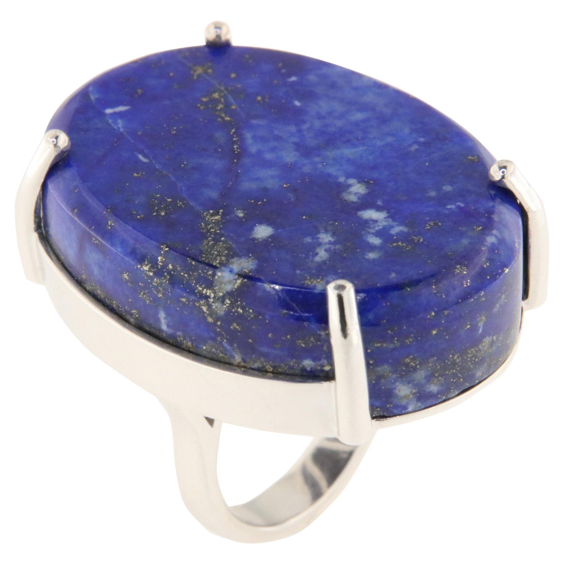 Orloff of Denmark, Stunning 103 carat Lapis Lazuli Ring in 925 Sterling Silver