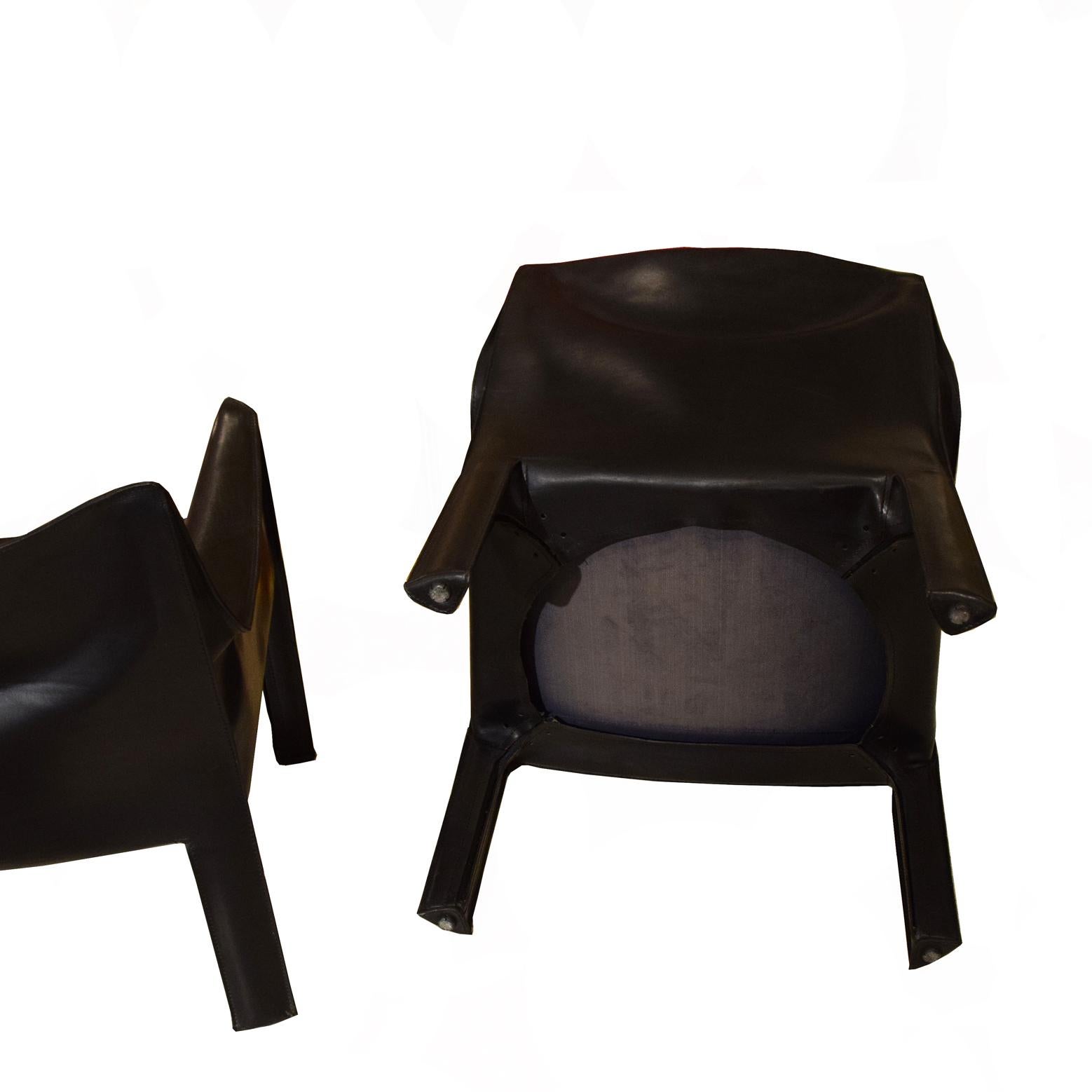 Orly CAB 414 Lounge Chairs by Mario Bellini for Cassina 1