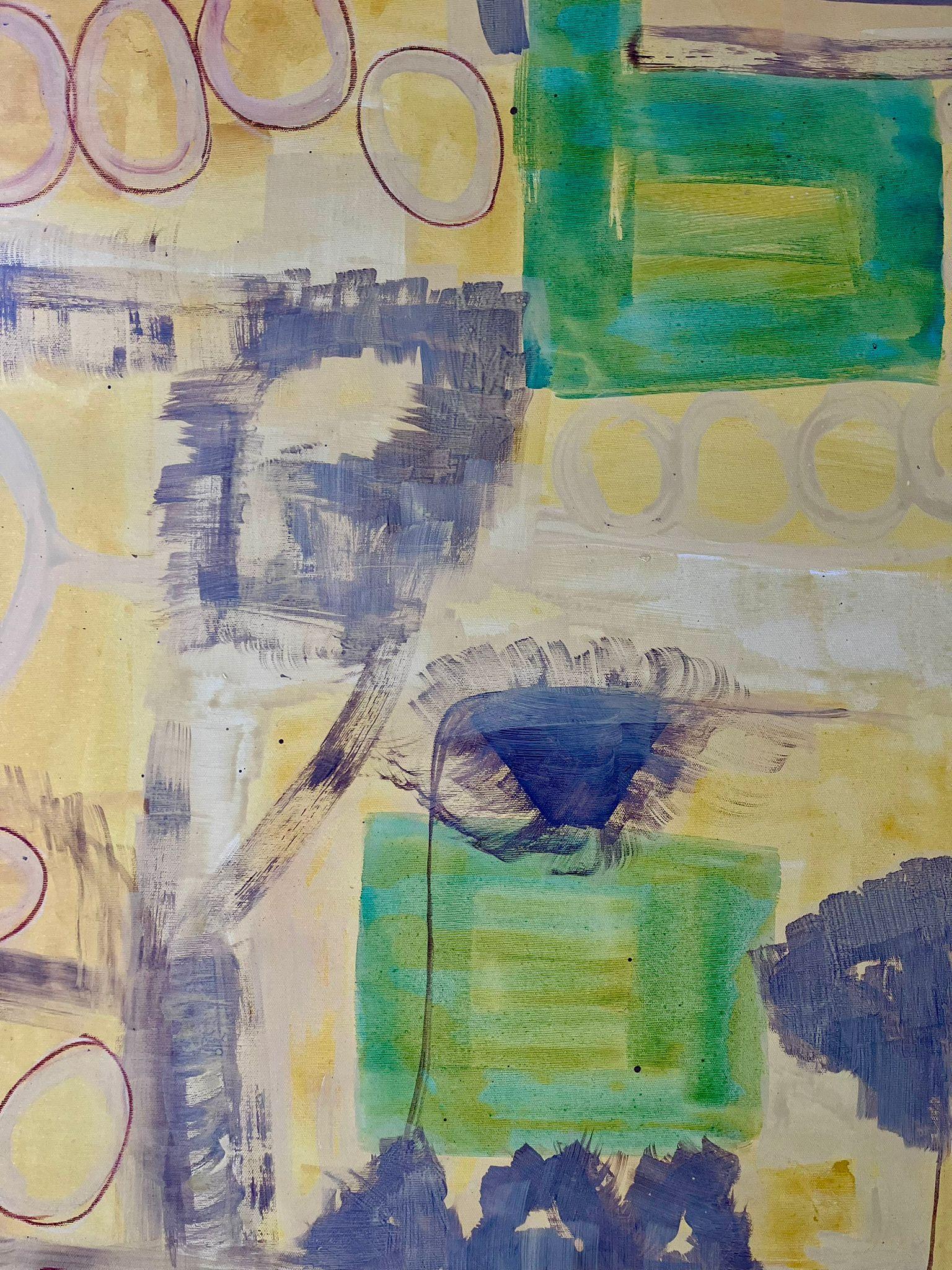 A walk in my garden - abstract painting im Angebot 1