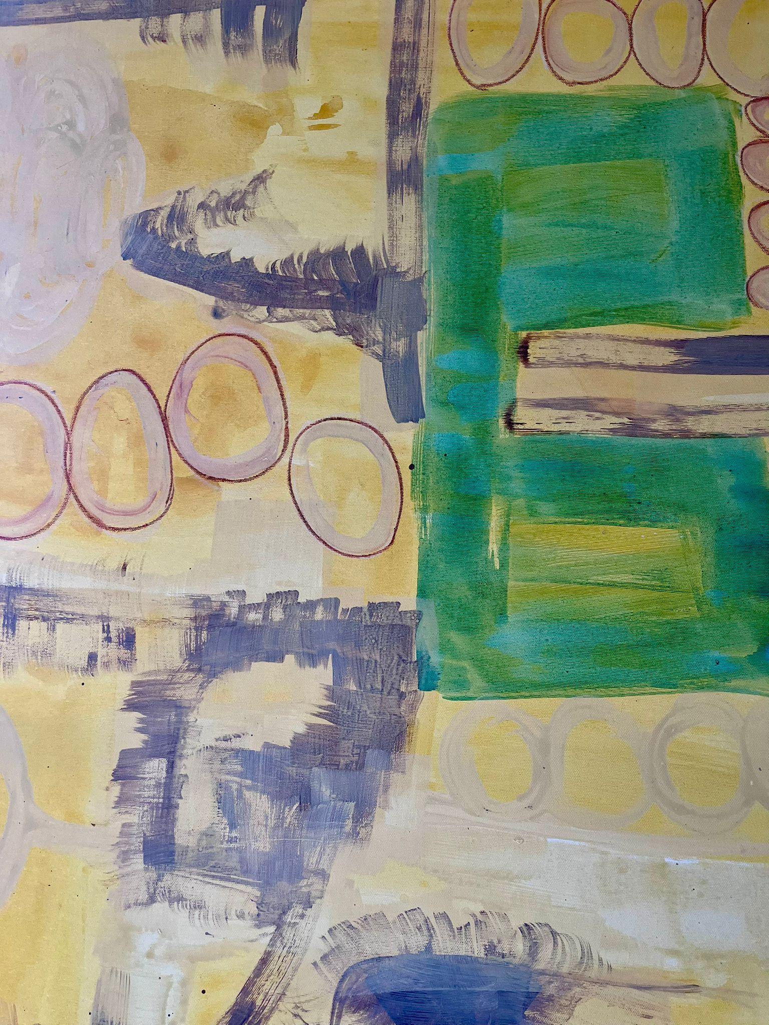 A walk in my garden - abstract painting im Angebot 2