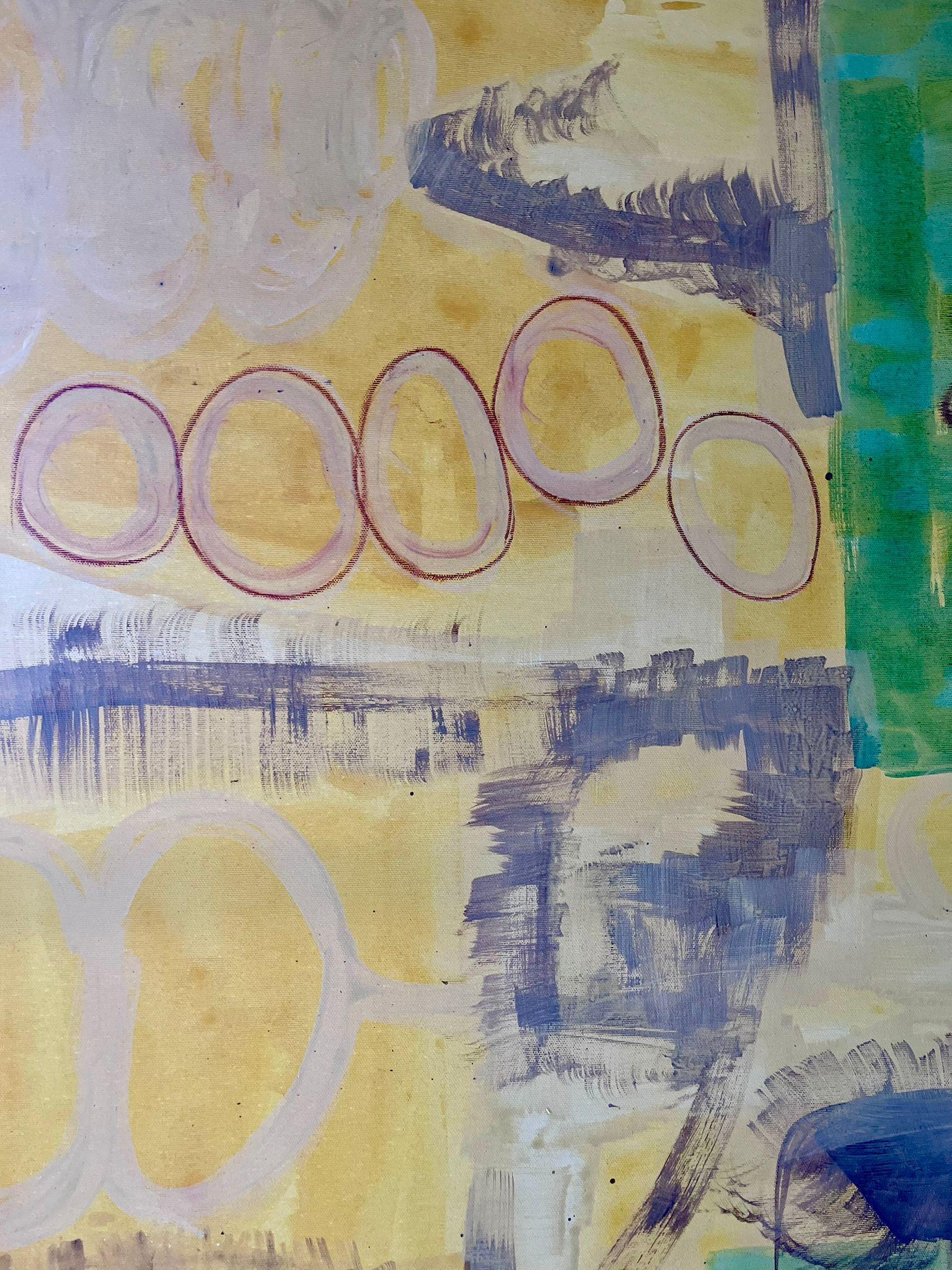 A walk in my garden - abstract painting im Angebot 3