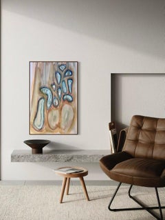 Círculos de la vida Pintura abstracta, Expresión colorida, 100X70 cm