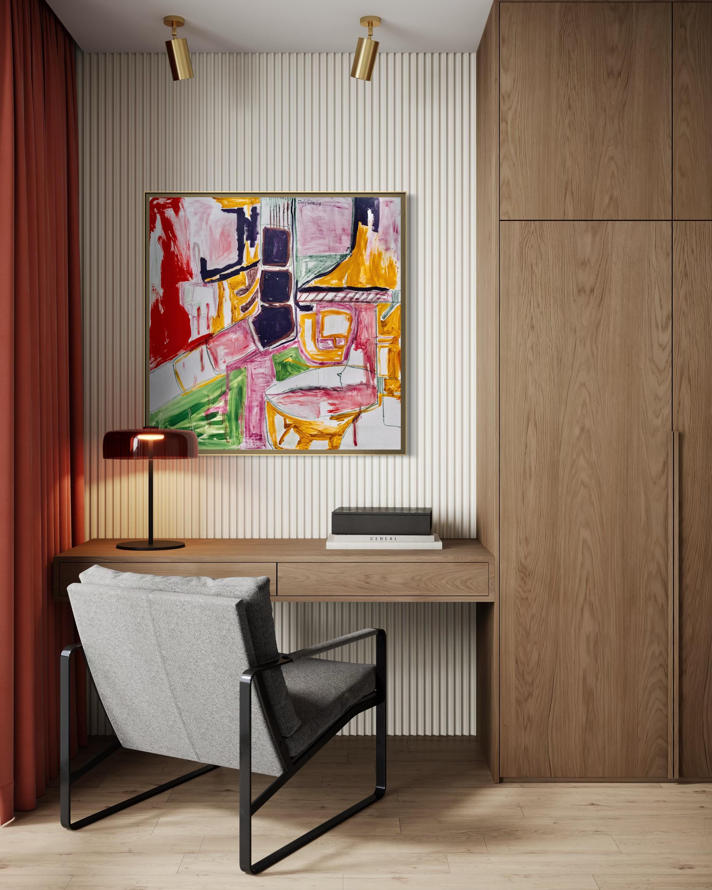 Energy in motion - abstract painting - Abstract Painting by Orly Glancz