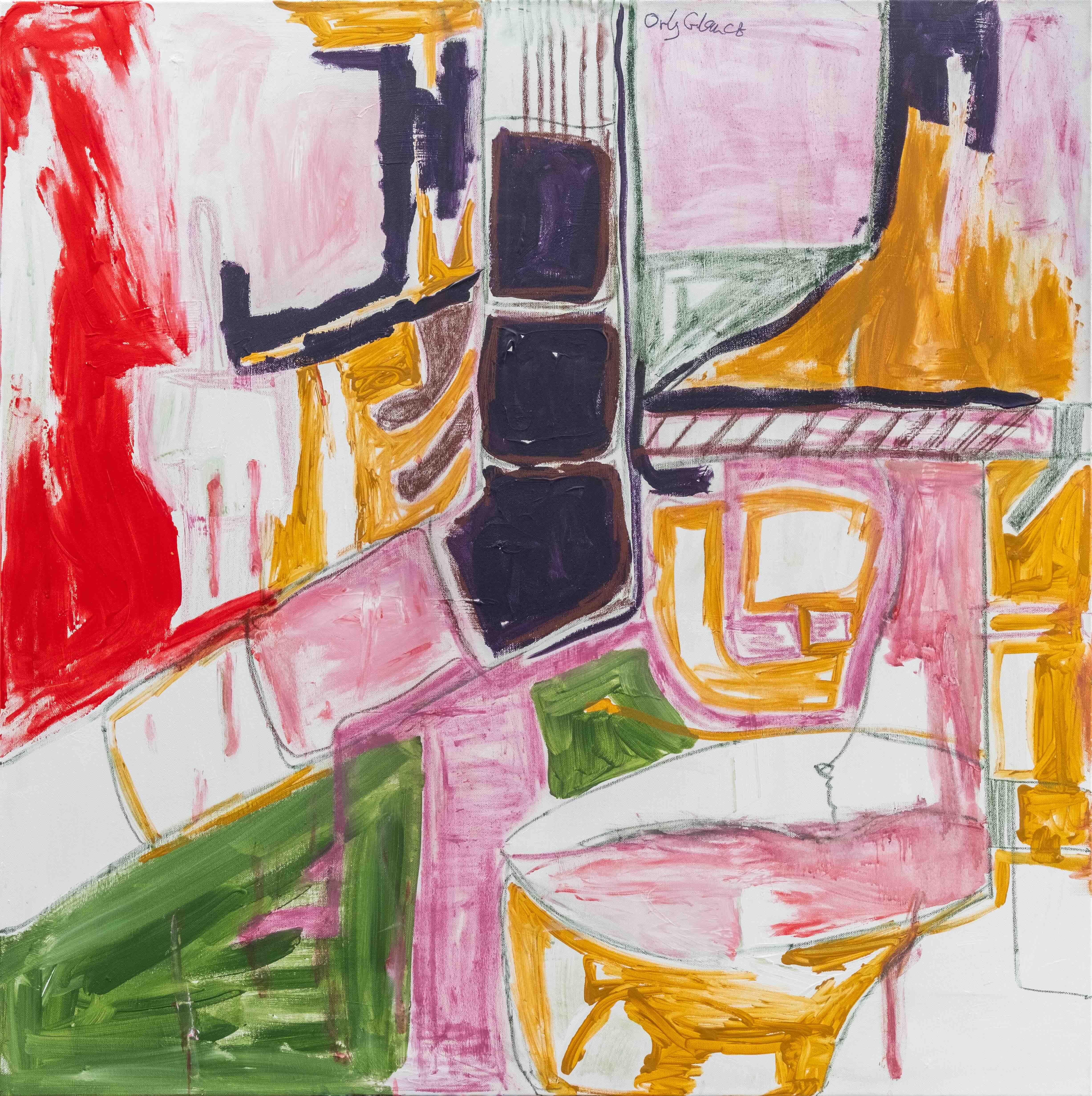 Orly Glancz Abstract Painting - Energy in motion - abstract painting