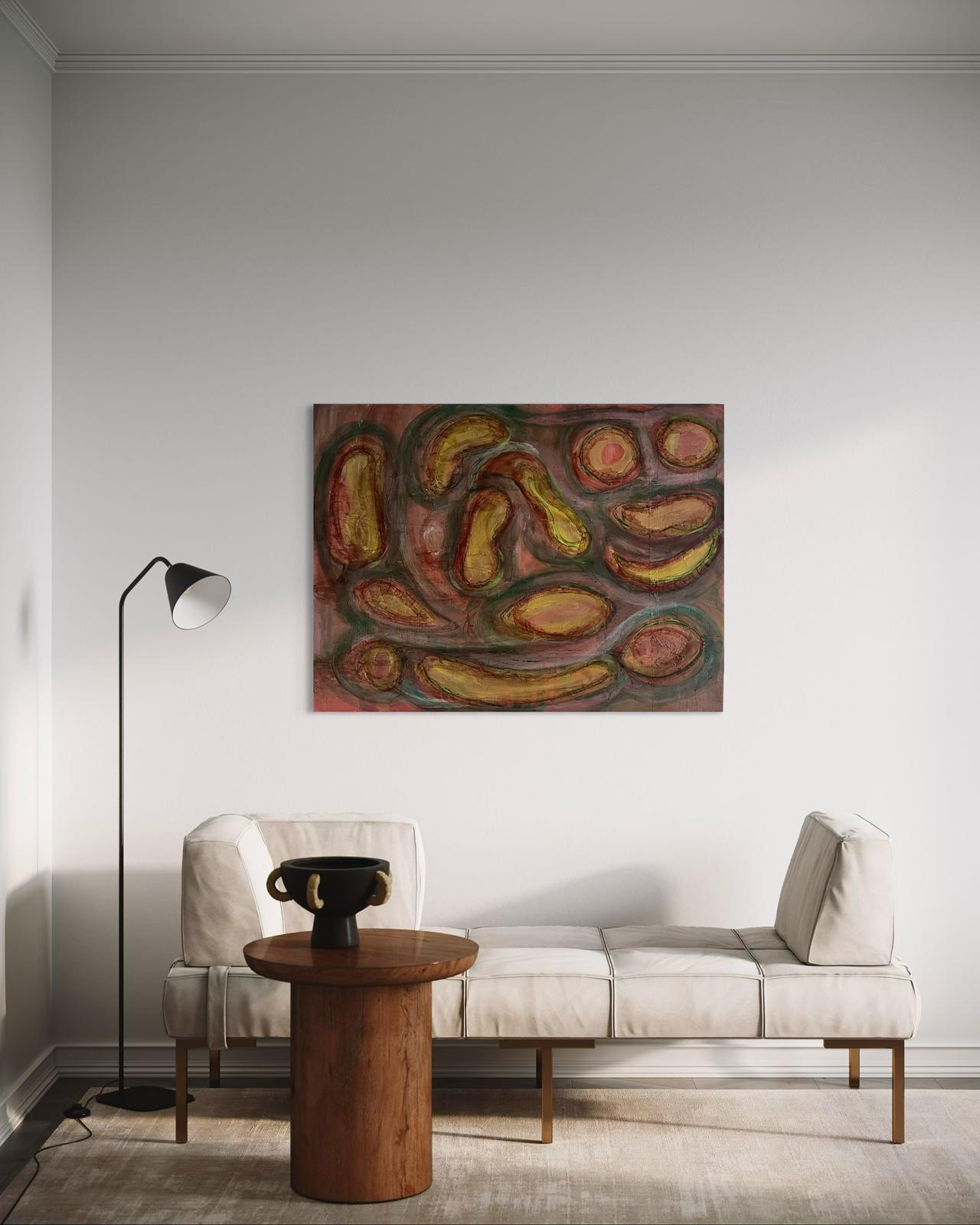 Shaking up - abstract painting - Abstract Painting Marrón de Orly Glancz