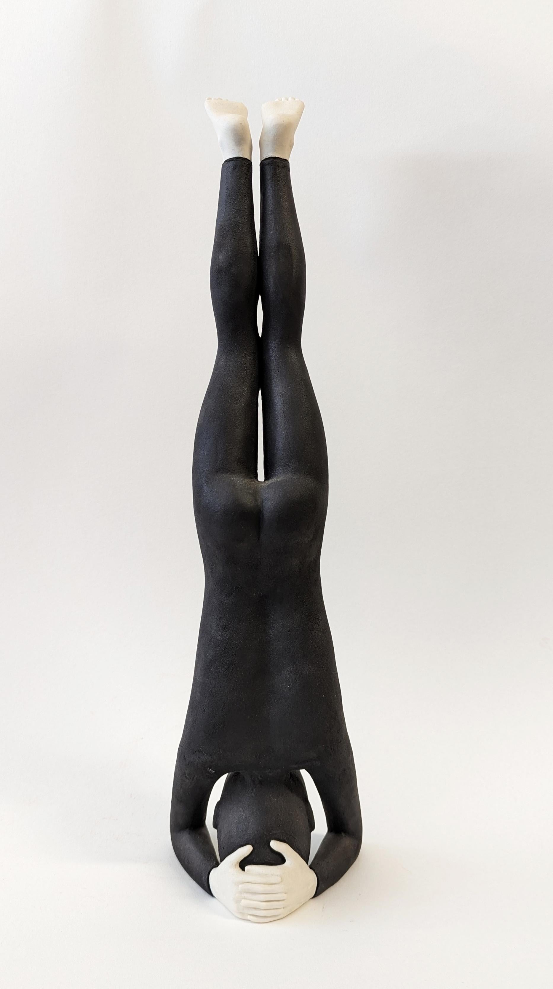 Headstand - figurative sculpture  - Sculpture by Orly Montag
